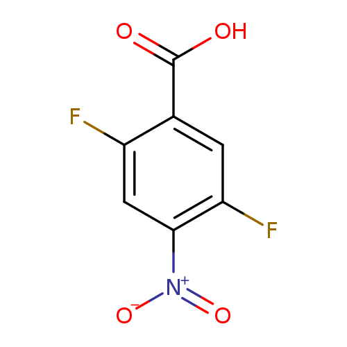 [O-][N+](=O)c1cc(F)c(cc1F)C(=O)O