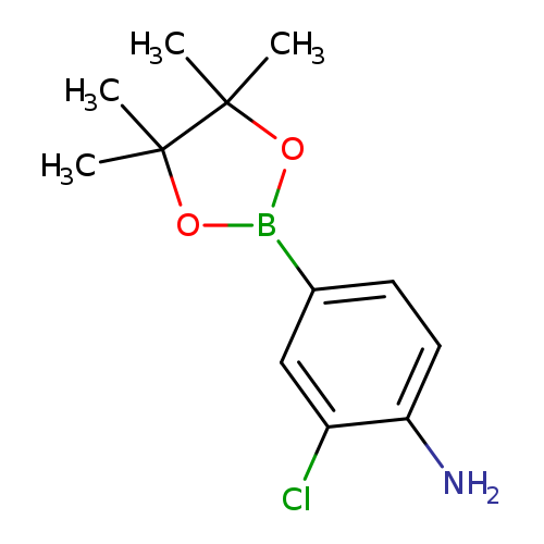 Nc1ccc(cc1Cl)B1OC(C(O1)(C)C)(C)C