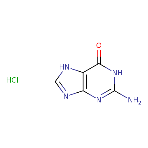 Nc1nc2nc[nH]c2c(=O)[nH]1.Cl