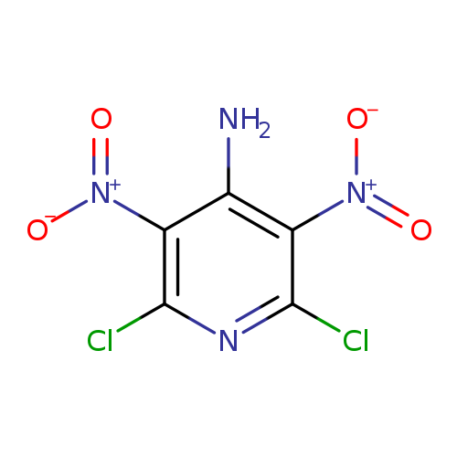 Nc1c([N+](=O)[O-])c(Cl)nc(c1[N+](=O)[O-])Cl