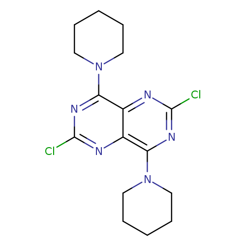 Clc1nc(N2CCCCC2)c2c(n1)c(nc(n2)Cl)N1CCCCC1