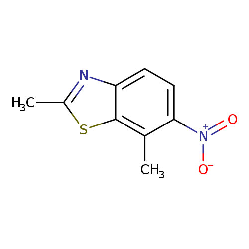 [O-][N+](=O)c1ccc2c(c1C)sc(n2)C