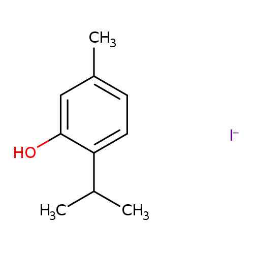 Cc1ccc(c(c1)O)C(C)C.[I-]