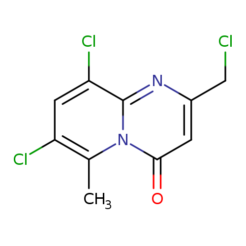 ClCc1cc(=O)n2c(n1)c(Cl)cc(c2C)Cl