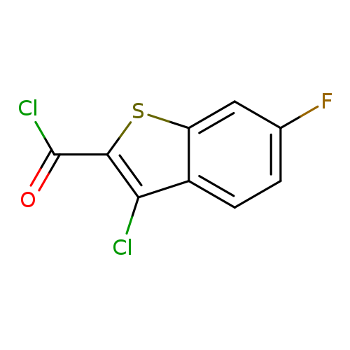 Fc1ccc2c(c1)sc(c2Cl)C(=O)Cl