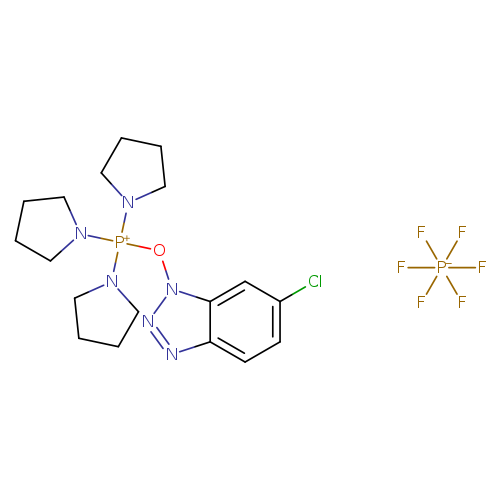 F[P-](F)(F)(F)(F)F.Clc1ccc2c(c1)n(nn2)O[P+](N1CCCC1)(N1CCCC1)N1CCCC1