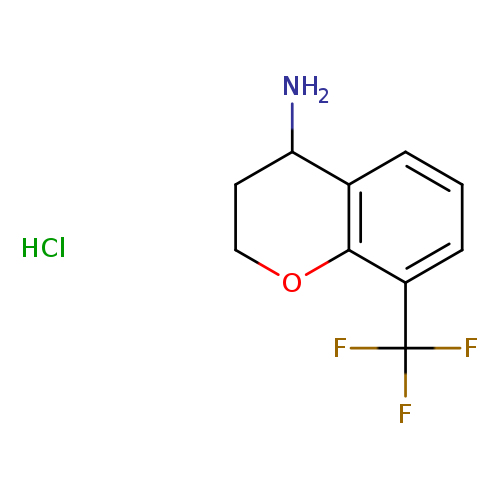 NC1CCOc2c1cccc2C(F)(F)F.Cl