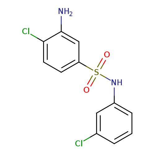 Clc1cccc(c1)NS(=O)(=O)c1ccc(c(c1)N)Cl