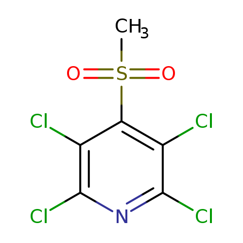 Clc1nc(Cl)c(c(c1Cl)S(=O)(=O)C)Cl