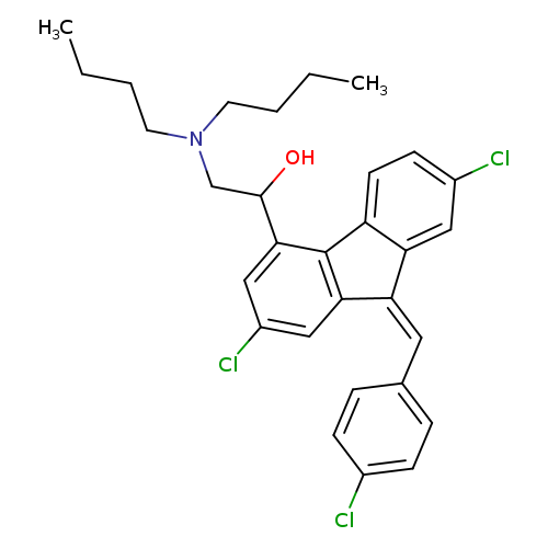 CCCCN(CC(c1cc(Cl)cc2c1c1ccc(cc1/C/2=C/c1ccc(cc1)Cl)Cl)O)CCCC