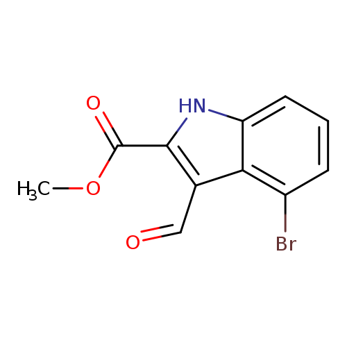 COC(=O)c1[nH]c2c(c1C=O)c(Br)ccc2