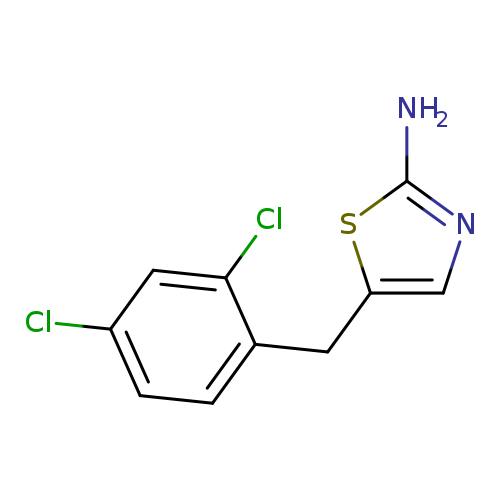Clc1ccc(c(c1)Cl)Cc1cnc(s1)N