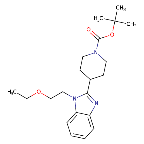 CCOCCn1c(nc2c1cccc2)C1CCN(CC1)C(=O)OC(C)(C)C