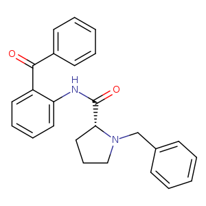 O=C([C@H]1CCCN1Cc1ccccc1)Nc1ccccc1C(=O)c1ccccc1