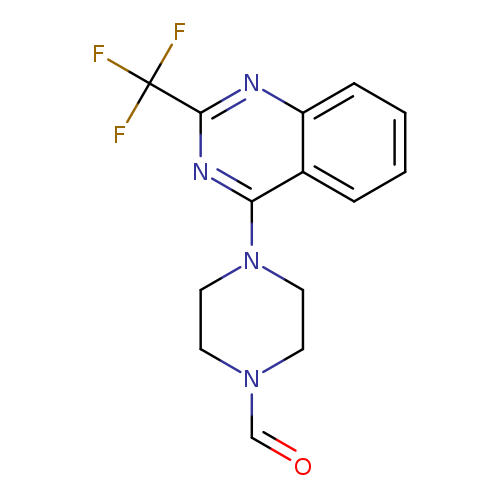 O=CN1CCN(CC1)c1nc(nc2c1cccc2)C(F)(F)F
