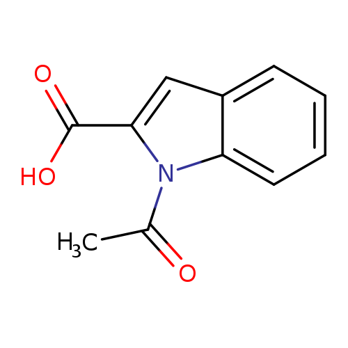 OC(=O)c1cc2c(n1C(=O)C)cccc2