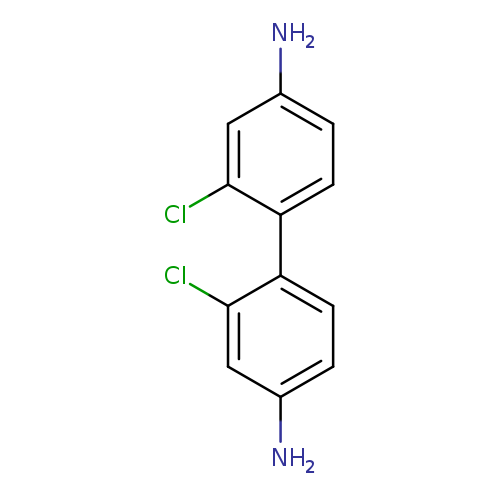 Nc1ccc(c(c1)Cl)c1ccc(cc1Cl)N