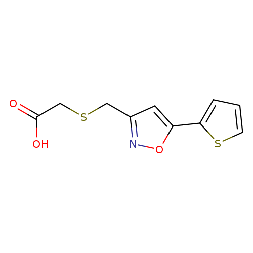 OC(=O)CSCc1noc(c1)c1cccs1