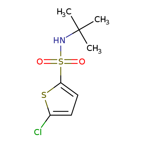 CC(NS(=O)(=O)c1ccc(s1)Cl)(C)C