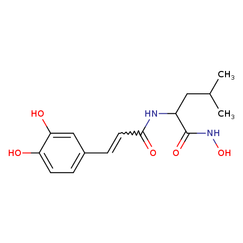 ONC(=O)C(NC(=O)C=Cc1ccc(c(c1)O)O)CC(C)C