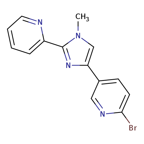Brc1ccc(cn1)c1cn(c(n1)c1ccccn1)C