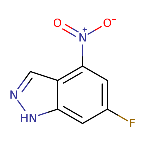 Fc1cc2[nH]ncc2c(c1)[N+](=O)[O-]