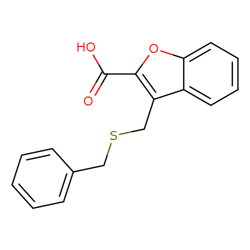 OC(=O)c1oc2c(c1CSCc1ccccc1)cccc2