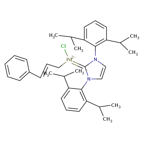 CC(c1cccc(c1n1ccn(c1=[Pd-2](C/C=C/c1ccccc1)Cl)c1c(cccc1C(C)C)C(C)C)C(C)C)C