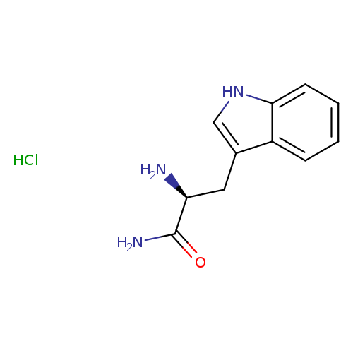 NC(=O)[C@H](Cc1c[nH]c2c1cccc2)N.Cl