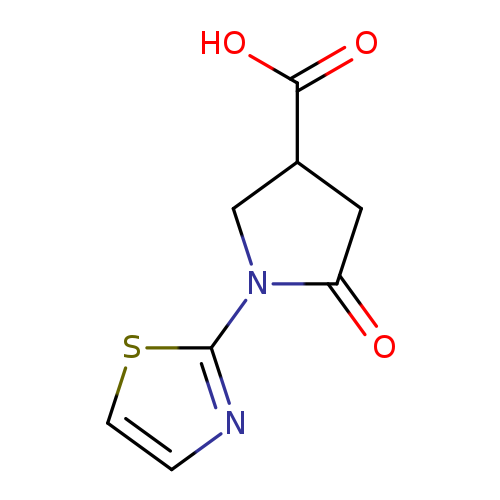 OC(=O)C1CC(=O)N(C1)c1nccs1