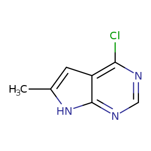 Cc1cc2c([nH]1)ncnc2Cl