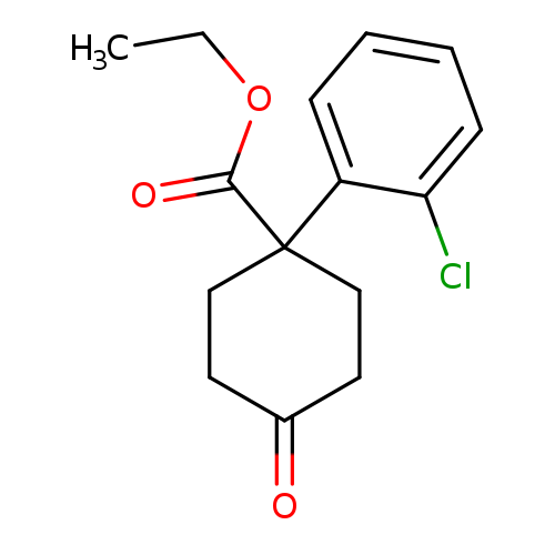 CCOC(=O)C1(CCC(=O)CC1)c1ccccc1Cl