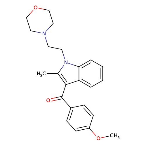 COc1ccc(cc1)C(=O)c1c(C)n(c2c1cccc2)CCN1CCOCC1