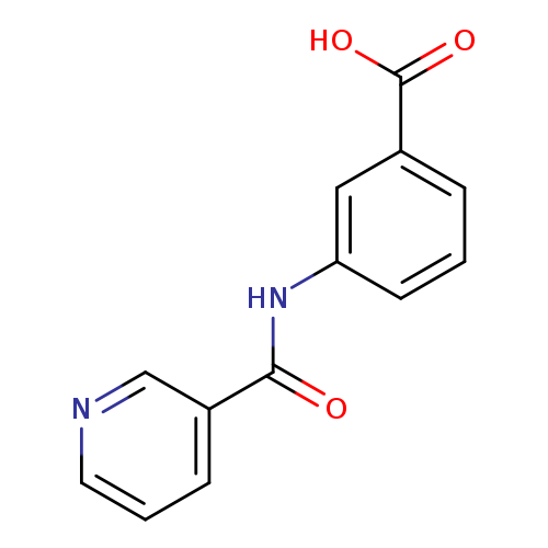 O=C(c1cccnc1)Nc1cccc(c1)C(=O)O