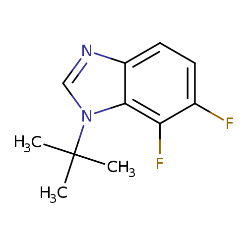 Fc1ccc2c(c1F)n(cn2)C(C)(C)C