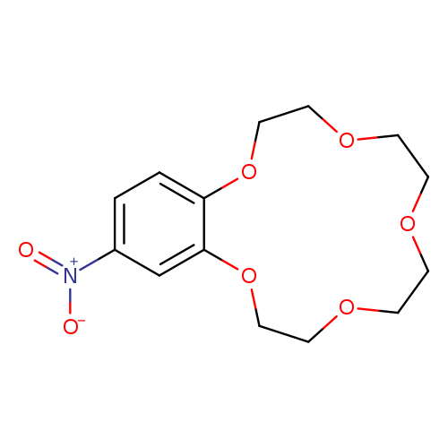 [O-][N+](=O)c1ccc2c(c1)OCCOCCOCCOCCO2