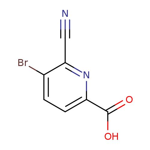 N#Cc1nc(ccc1Br)C(=O)O