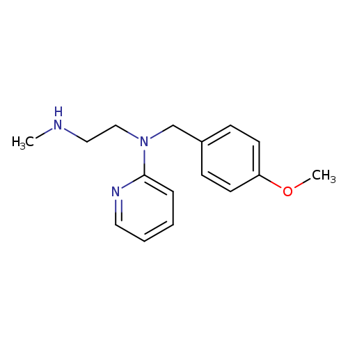 CNCCN(c1ccccn1)Cc1ccc(cc1)OC