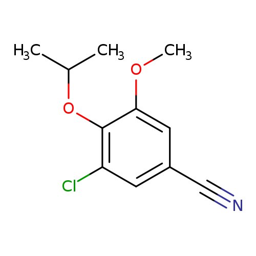 N#Cc1cc(Cl)c(c(c1)OC)OC(C)C