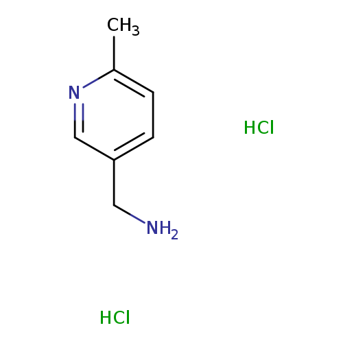 NCc1ccc(nc1)C.Cl.Cl