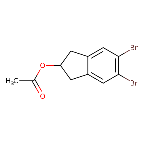 CC(=O)OC1Cc2c(C1)cc(c(c2)Br)Br