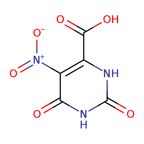 OC(=O)c1[nH]c(=O)[nH]c(=O)c1[N+](=O)[O-]