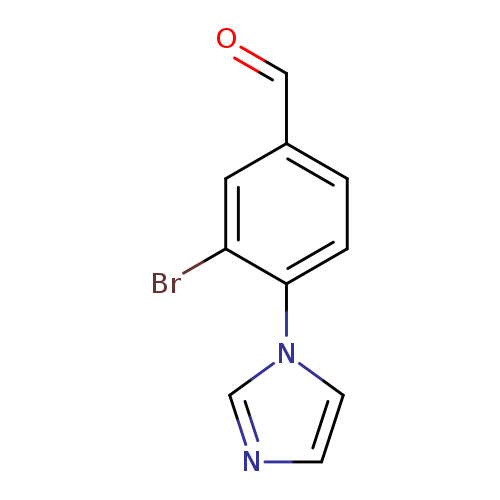 O=Cc1ccc(c(c1)Br)n1cncc1