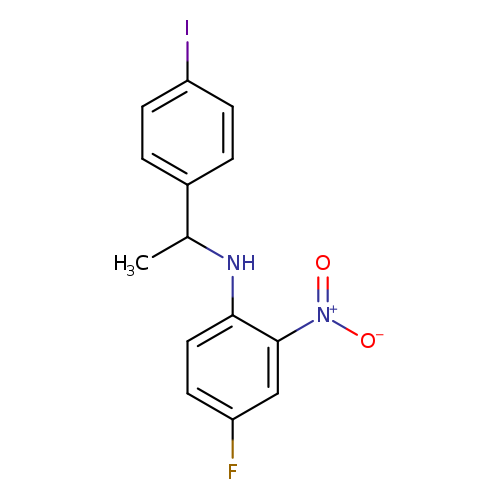 Ic1ccc(cc1)C(Nc1ccc(cc1[N+](=O)[O-])F)C