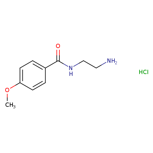 NCCNC(=O)c1ccc(cc1)OC.Cl
