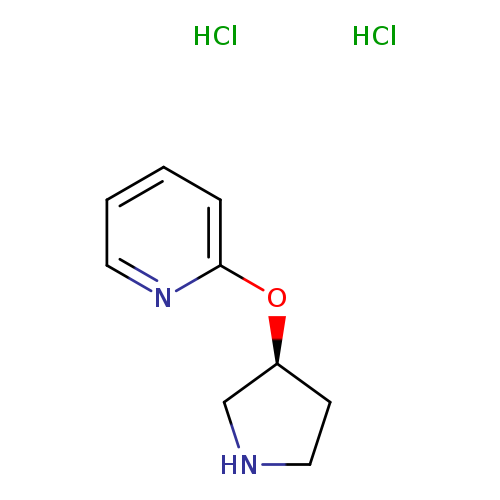 C1NC[C@H](C1)Oc1ccccn1.Cl.Cl