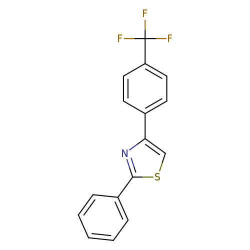 FC(c1ccc(cc1)c1csc(n1)c1ccccc1)(F)F