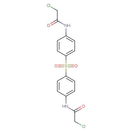 ClCC(=O)Nc1ccc(cc1)S(=O)(=O)c1ccc(cc1)NC(=O)CCl