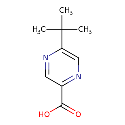 OC(=O)c1ncc(nc1)C(C)(C)C