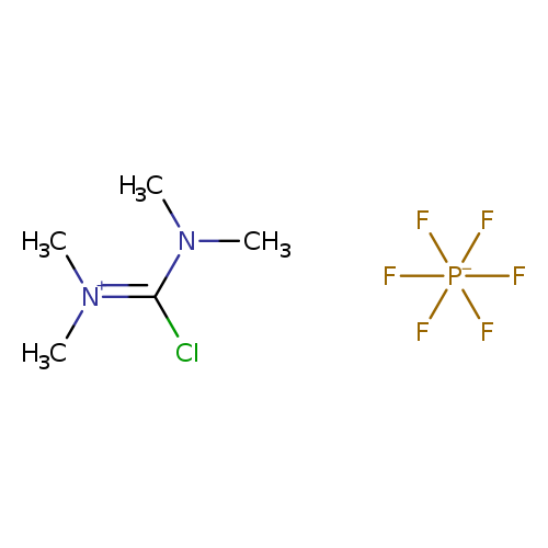 F[P-](F)(F)(F)(F)F.CN(C(=[N+](C)C)Cl)C	C5H12ClF6N2P